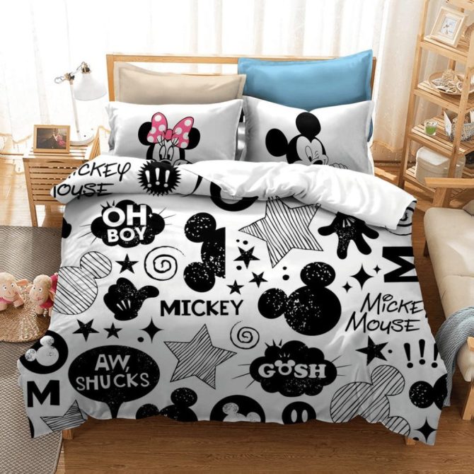Disney Mickey & Minnie Mouse Bedding Set - Cozy Cartoon Comfort For Kids & Disney Lovers