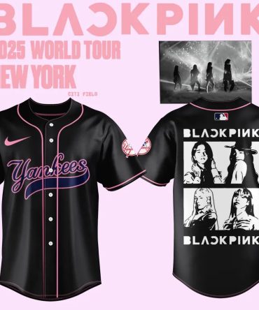 Limited Edition Black Yankees Jersey - Blackpink 2025 World Tour Nyc Design