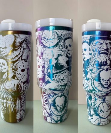 Horror Movie Icons Travel Mug - 20Oz Insulated Tumbler For Halloween Fans
