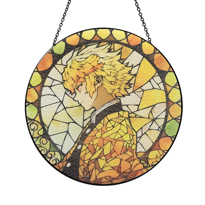 Stunning Stained Glass Anime Art Suncatcher - Unique Home Decor Gift - Image 3
