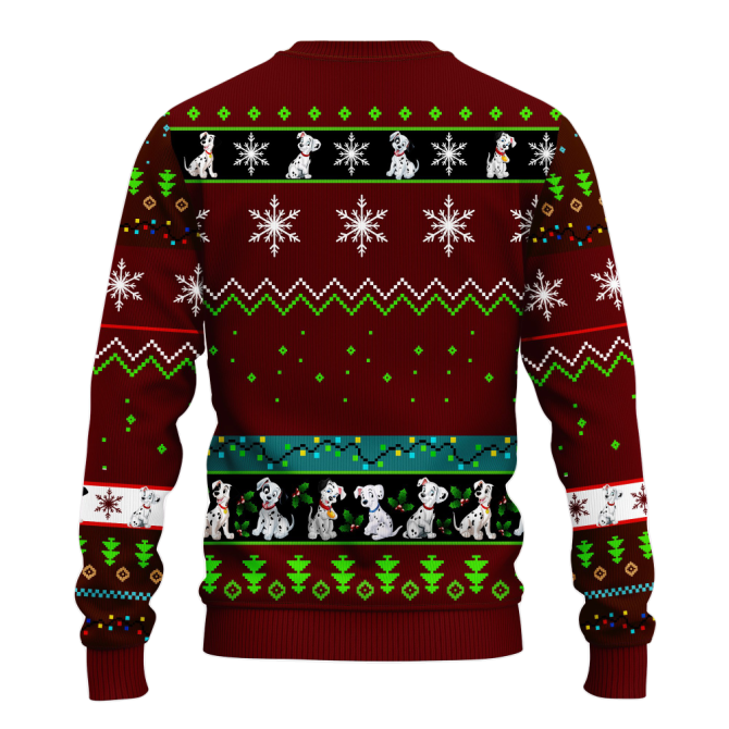 Dalmatians Ugly Christmas Sweater Red - Amazing Gift Idea Thanksgiving Gift - Image 2