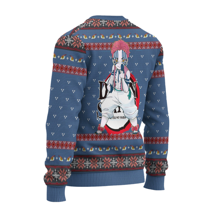 Akaza Demon Slayer Anime Ugly Christmas Sweater Xmas Gift - Image 2