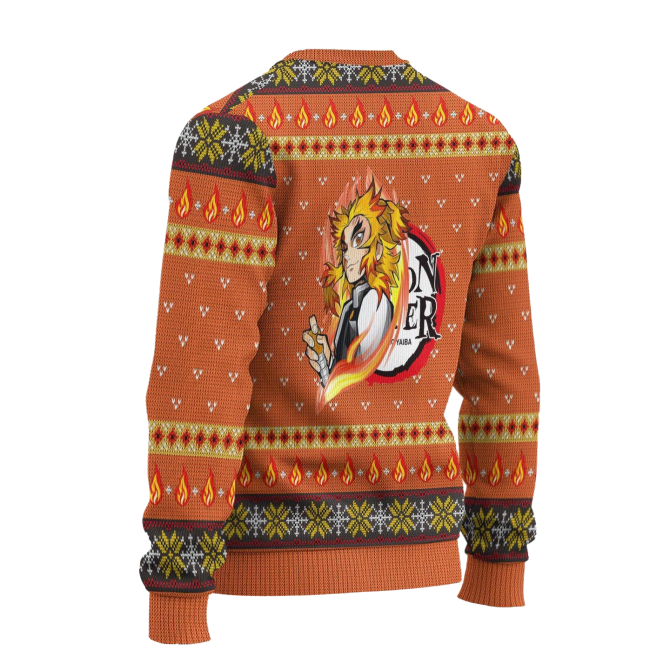 Cozy Festive Anime Sweater – Vibrant Holiday Design With Cute Character Print - Image 2