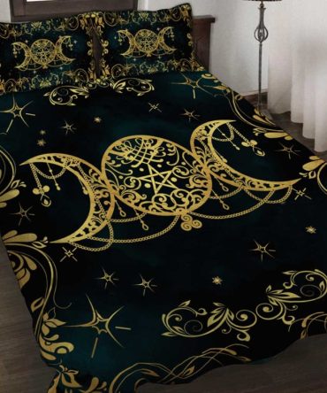 Witch Triple Moon Bedding Set Duvet Cover And 2 Pillowcases