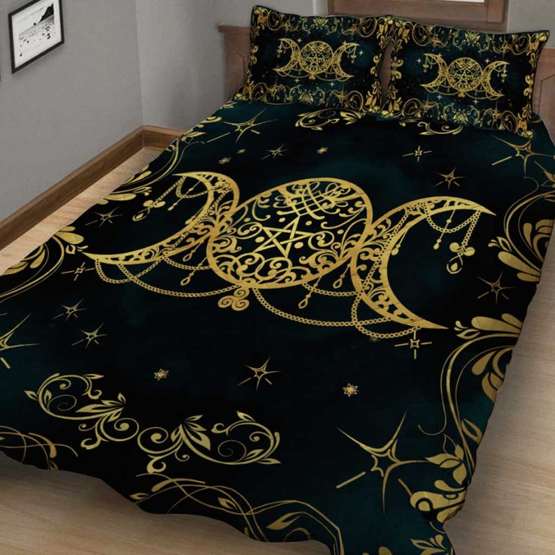Witch Triple Moon Bedding Set Duvet Cover And 2 Pillowcases - Image 2