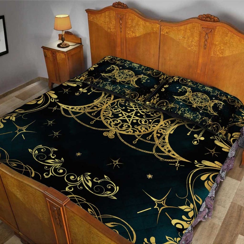 Witch Triple Moon Bedding Set Duvet Cover And 2 Pillowcases - Image 3