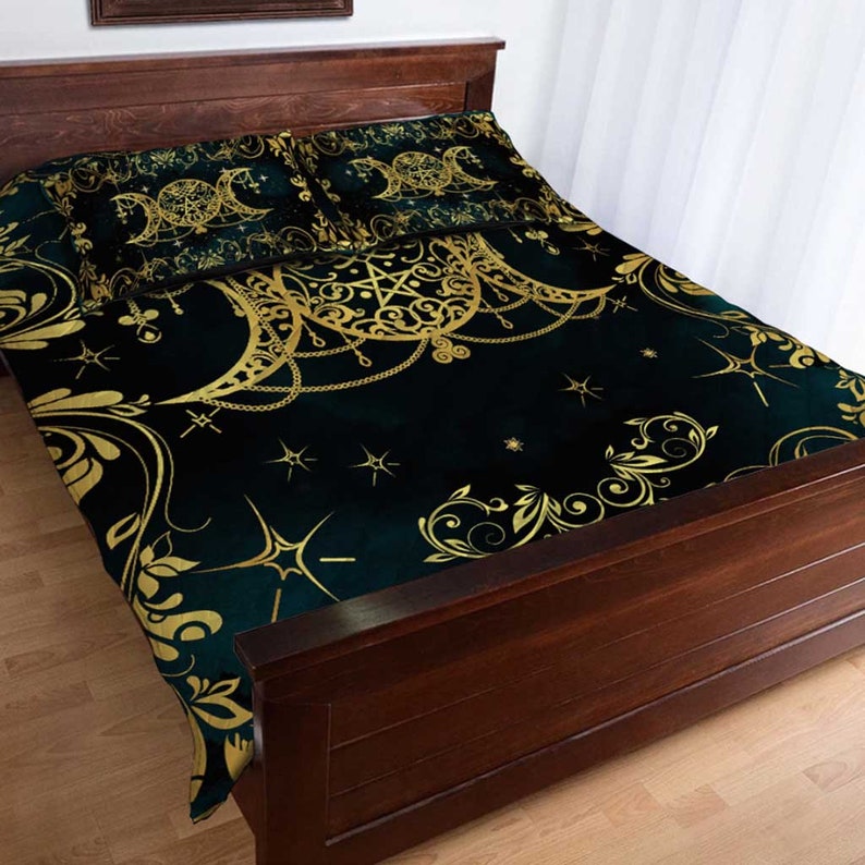 Witch Triple Moon Bedding Set Duvet Cover And 2 Pillowcases - Image 4