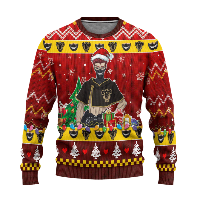 Festive Anime Christmas Sweater - Unique Holiday Gift With Santa & Presents Design - Image 6