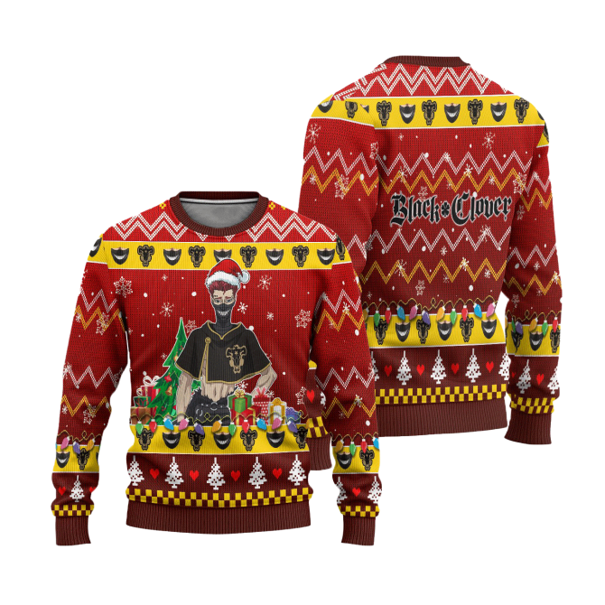 Festive Anime Christmas Sweater - Unique Holiday Gift With Santa & Presents Design - Image 3