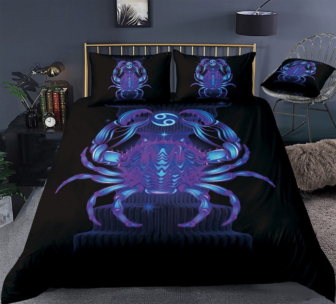 Cancer 12 Zodiac Bedding Set Duvet Cover And 2 Pillowcases