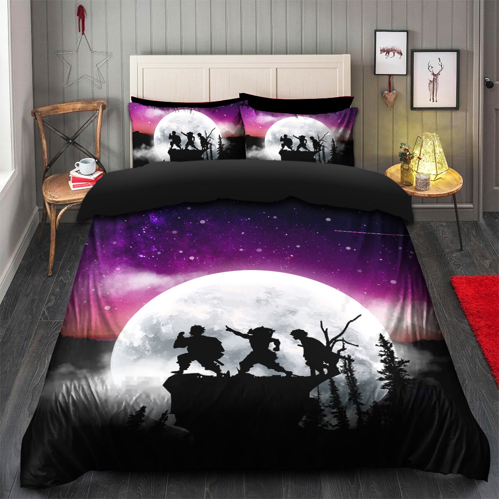 Demon Slayer Kimetsu No Yaiba Anime Moon Night Galaxy Bedding Set Duvet Cover And 2 Pillowcases