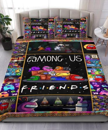Among Us Friends Bedding Set Duvet Cover And 2 Pillowcases