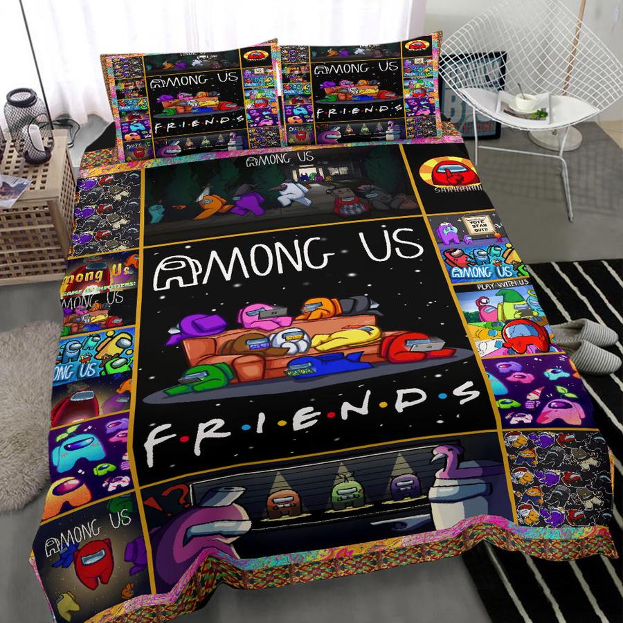 Among Us Friends Bedding Set Duvet Cover And 2 Pillowcases - Image 3