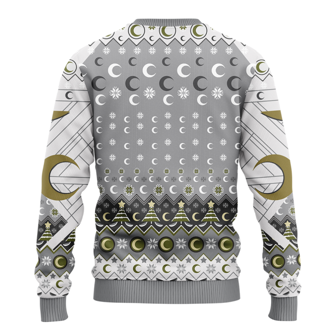 Celestial Moon & Sun Pattern Sweater - Unique Cosmic Design For Fashion Enthusiasts - Image 2
