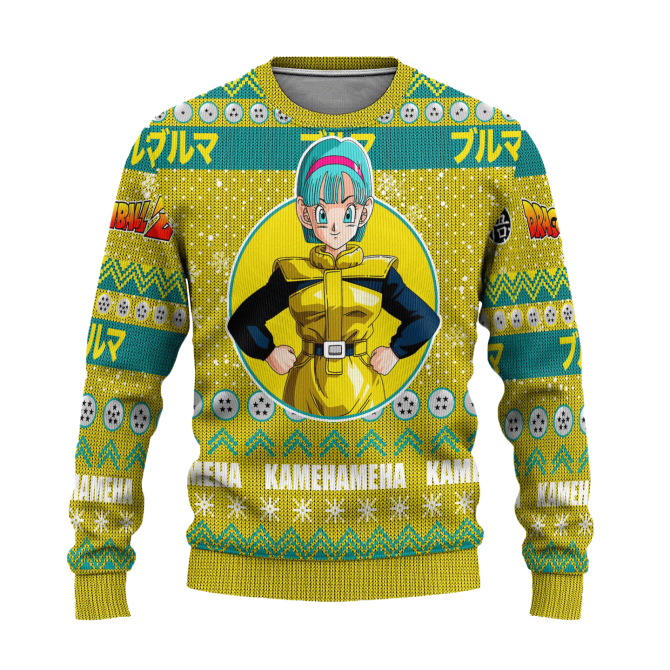 Bulma Anime Ugly Christmas Sweater Dragon Ball Z Xmas Gift - Image 6