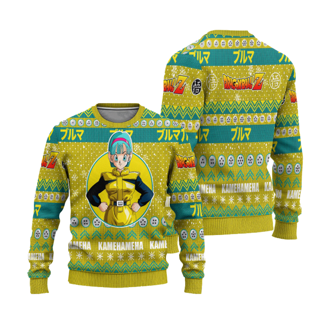Bulma Anime Ugly Christmas Sweater Dragon Ball Z Xmas Gift - Image 3