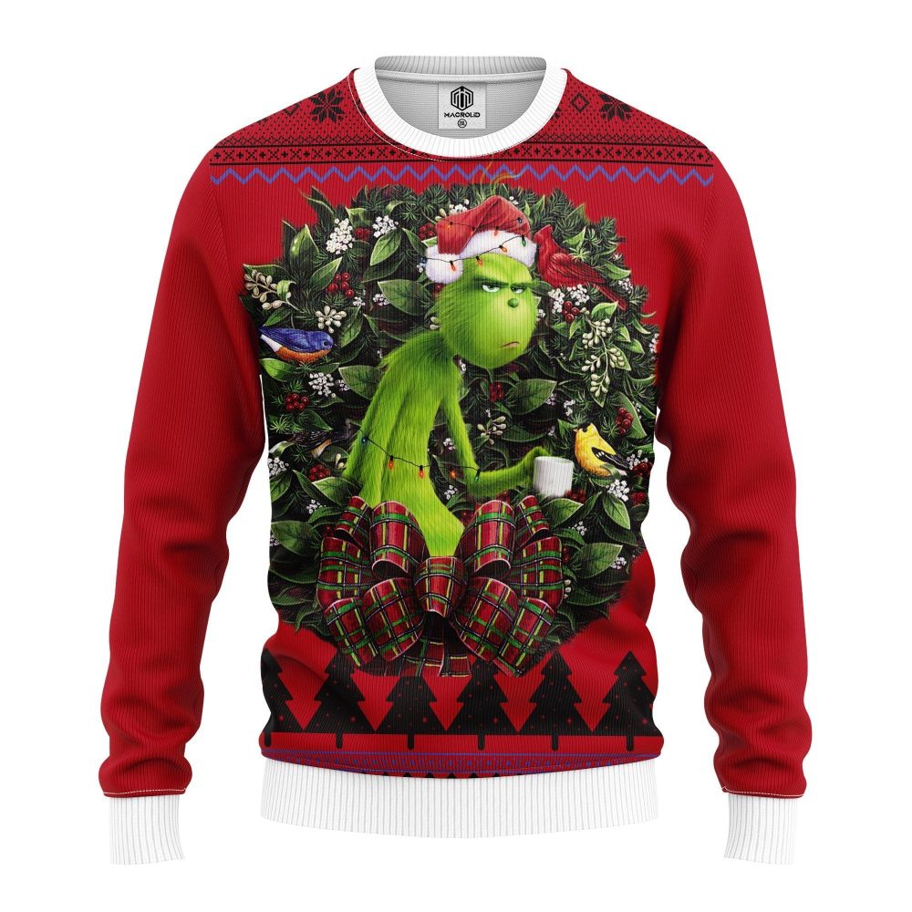 Festive Grinch Christmas Sweater - Cozy Holiday Pullover For Men & Women - Image 2