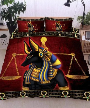 Ancient Egyptian Mythology Culture Bedding Set Duvet Cover And 2 Pillowcases