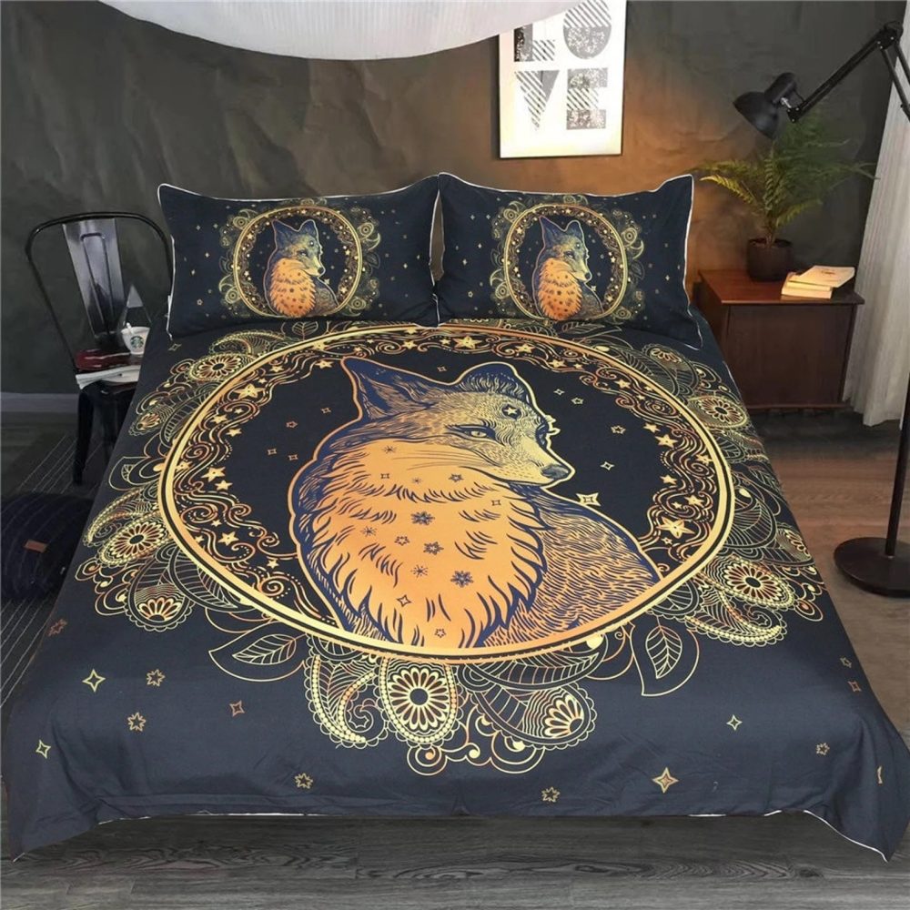Mandala Fox Bedding Set Duvet Cover And 2 Pillowcases - Image 5