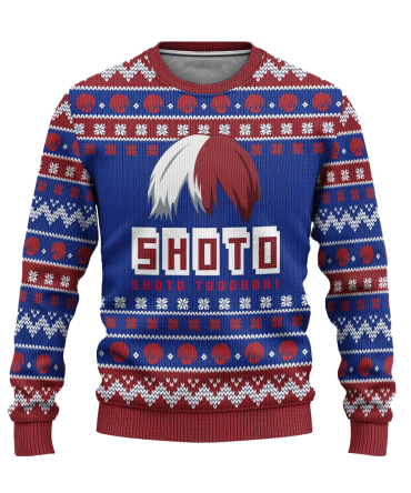 Cozy Anime-Inspired Shoto Sweater - Festive Winter Knit For Fans