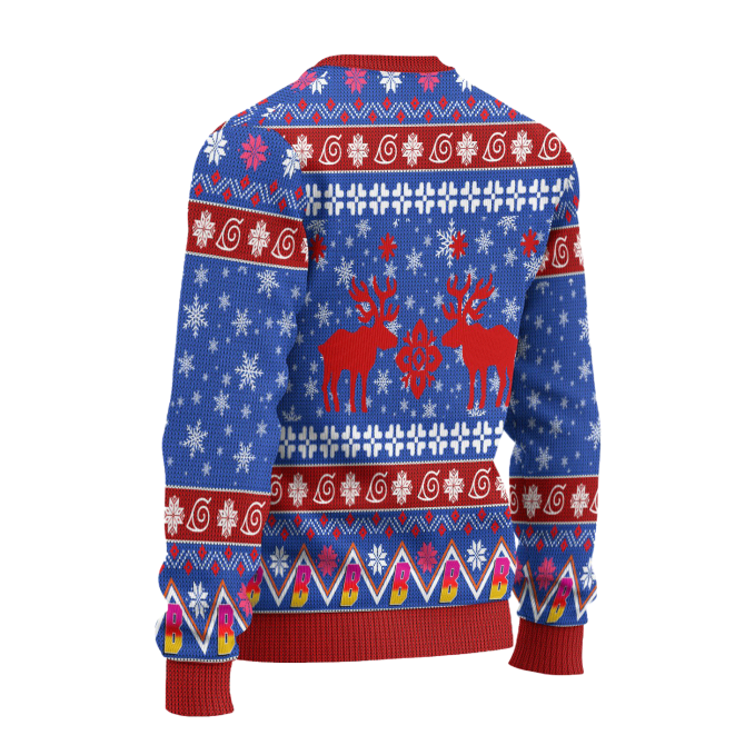 Boruto Anime Ugly Christmas Sweater Custom Blue Xmas Gift - Image 2