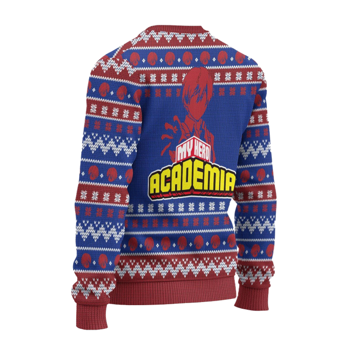 Cozy Anime-Inspired Shoto Sweater - Festive Winter Knit For Fans - Image 2