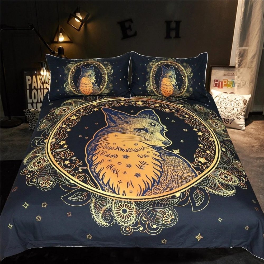 Mandala Fox Bedding Set Duvet Cover And 2 Pillowcases - Image 4