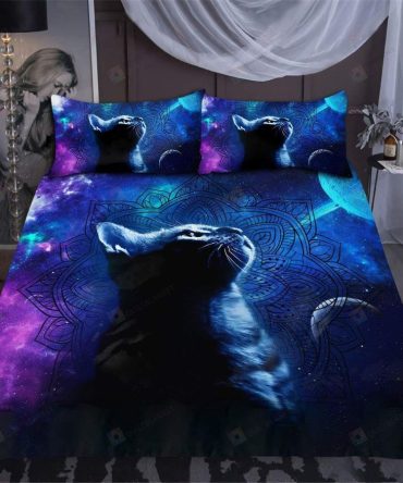 Cat Mandala Bedding Custom Name Duvet Bedding Set Duvet Cover And 2 Pillowcases