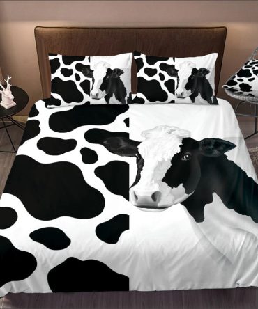 Cow Print Bedding Set Duvet Cover And 2 Pillowcases