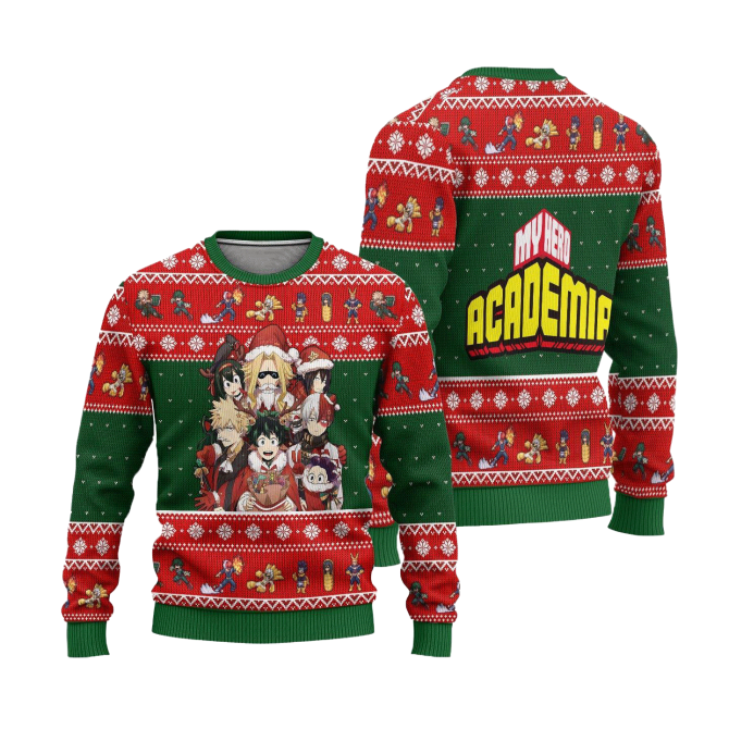 Bnha Ugly Christmas Sweater My Hero Academia Anime Xmas Gift - Image 3