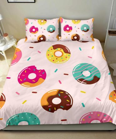 Cute Donut Bedding Set Bedding Set Duvet Cover And 2 Pillowcases
