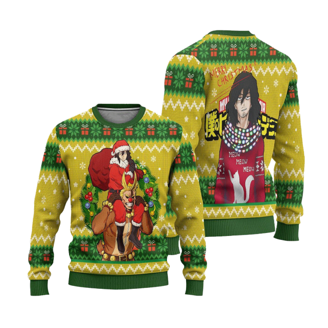 Aizawa My Hero Academia Anime Ugly Christmas Sweater Xmas Gift - Image 3