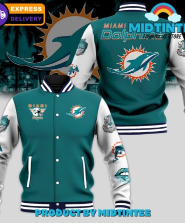 Miami Dolphins Varsity Jacket - Stylish & Warm Fan Gear With Fast Shipping