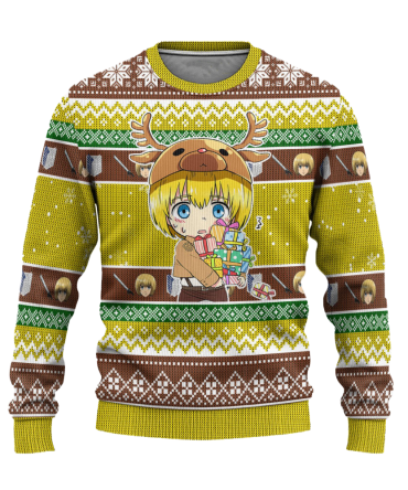Armin Arlert Attack On Titan Anime Ugly Christmas Sweater Xmas Gift