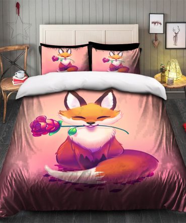 Cute Fox Bedding Set Duvet Cover And 2 Pillowcases
