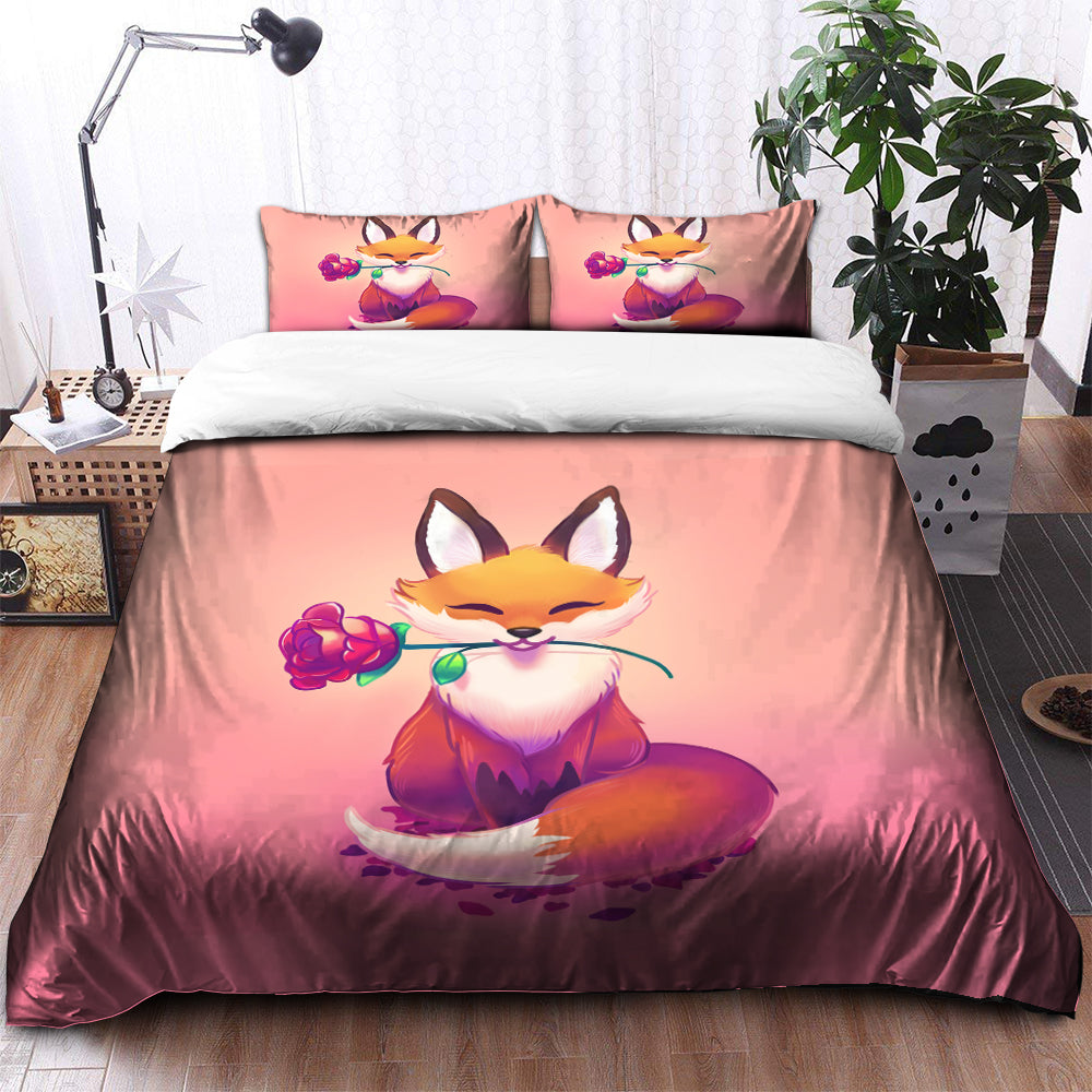 Cute Fox Bedding Set Duvet Cover And 2 Pillowcases - Image 2