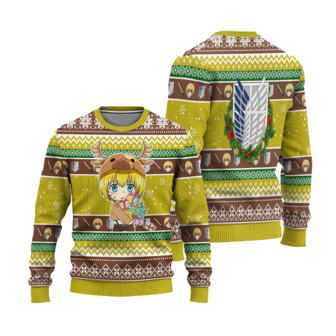 Armin Arlert Attack On Titan Anime Ugly Christmas Sweater Xmas Gift - Image 3