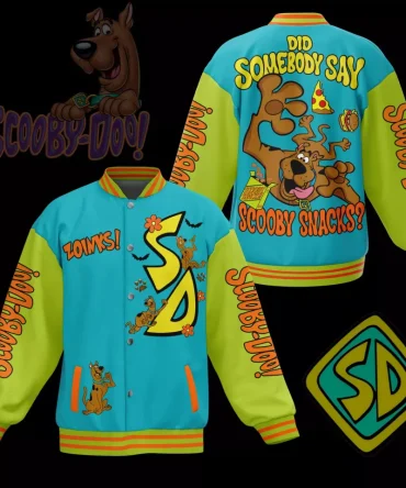 Scooby-Doo Retro Bomber Jacket - Fun Cartoon Design, Vibrant Colors, Cozy Fit