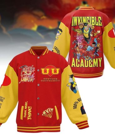 Invincible Academy Varsity Jacket – Bold Comic Style, Perfect For Fans & Trendsetters!