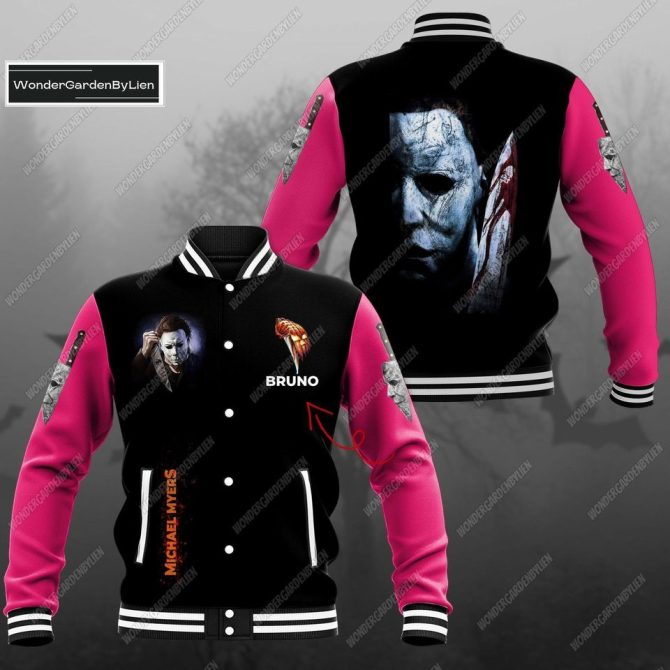 Michael Myers Custom Varsity Jacket - Horror Movie Fan Gift, Personalized Halloween Apparel