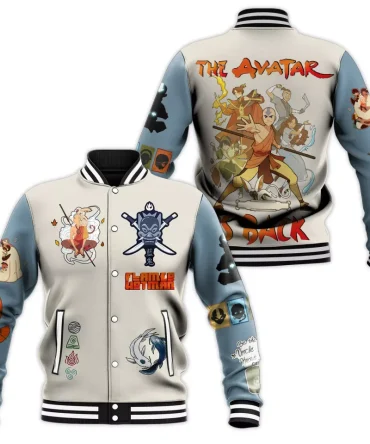 Avatar Themed Varsity Jacket – Iconic Anime Design, Perfect Gift For Fans