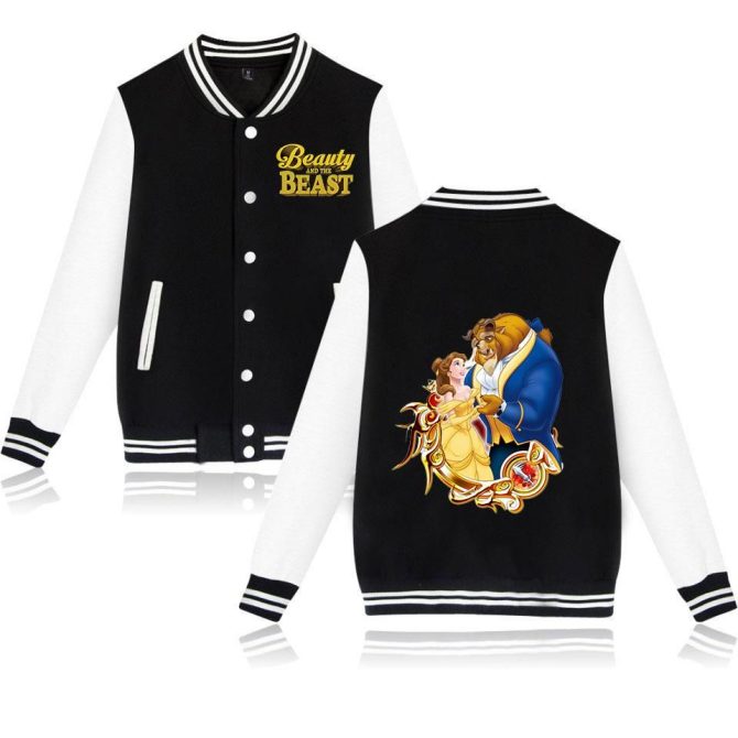 Beauty And The Beast Varsity Jacket - Stylish Disney Themed Apparel For Fans