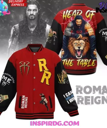Limited Edition Roman Reigns Varsity Jacket - Head Of The Table Design, Fast Delivery!