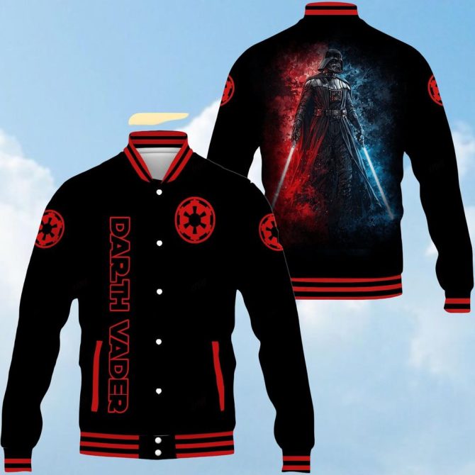 Darth Vader Varsity Jacket - Epic Star Wars Design , Unisex Fandom Apparel