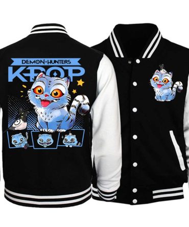 Demon Hunters Kpop Varsity Jacket - Cute Cat Design - Unisex Fashion For Fans