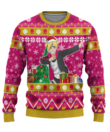 Boruto Uzumaki Anime Ugly Christmas Sweater Custom Boruto Xmas Gift