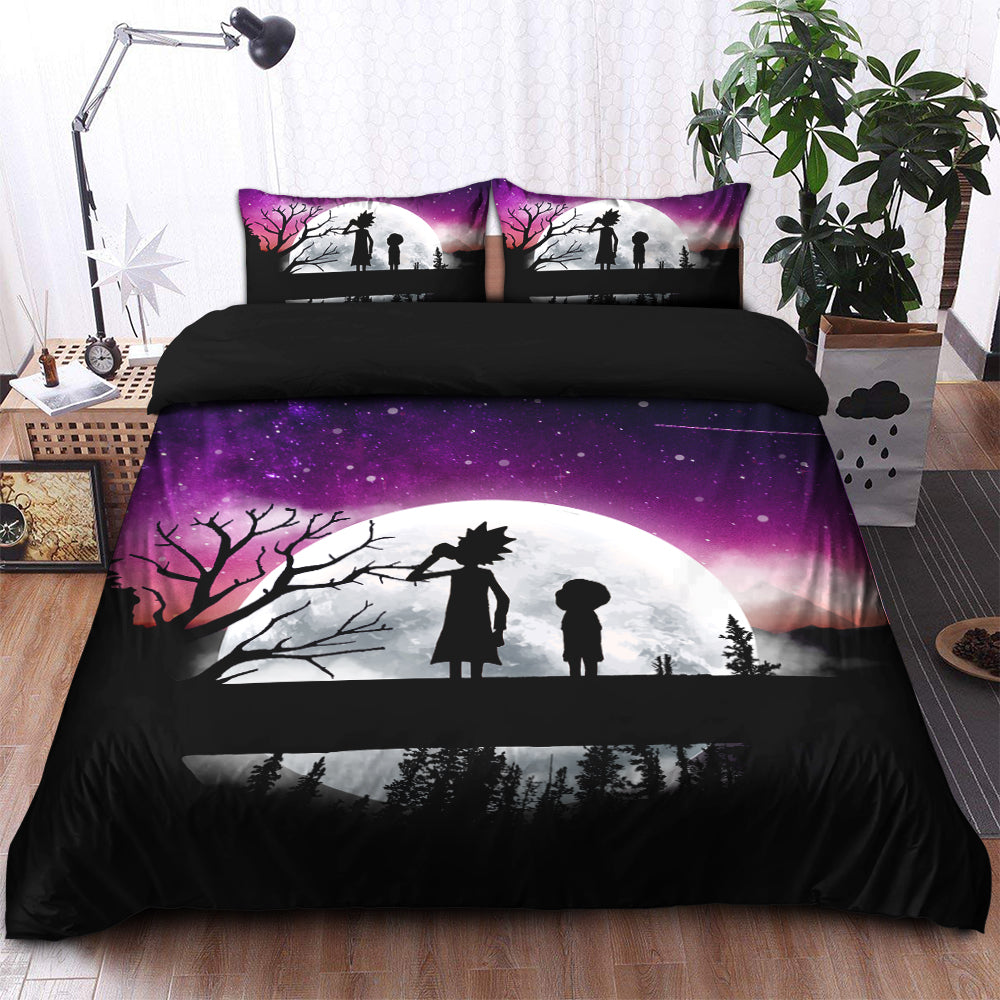Rick And Morty Moon Night Bedding Set Duvet Cover And 2 Pillowcases - Image 2