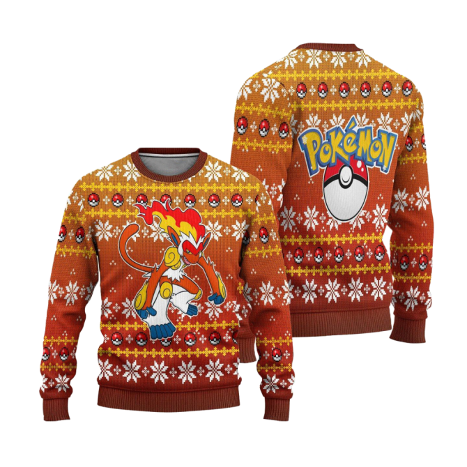 Cozy Fire Monkey Christmas Sweater - Festive Holiday Knit For Fans - Image 3