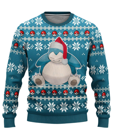 Cozy Snorlax Christmas Sweater - Festive Pokémon Holiday Knit Jumper