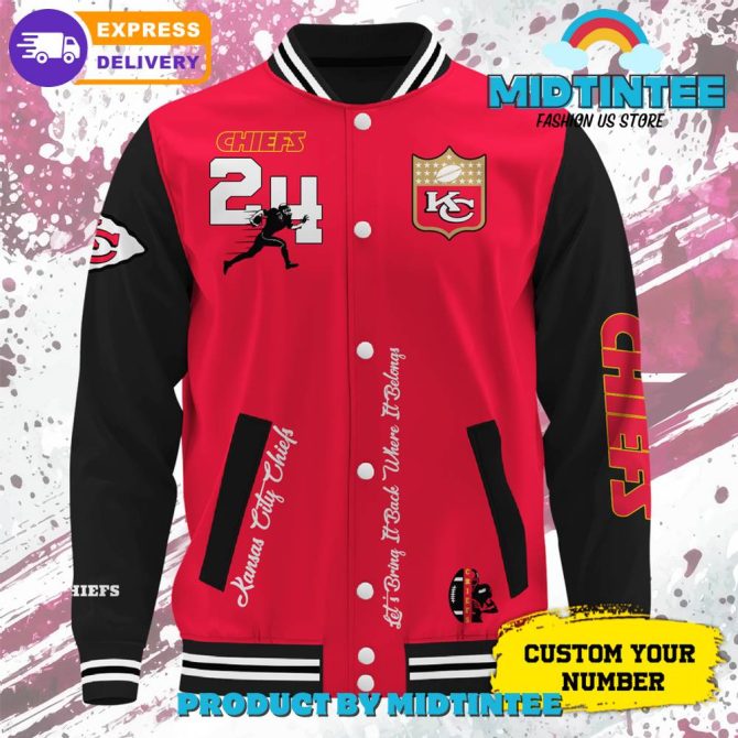 Custom Chiefs Varsity Jacket - Personalized Number, Fast Shipping! - Image 2